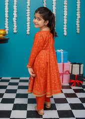 Eid Ki Khushiyan By Modest Stitched 3 Piece Cotton Frock Collection'2025-9220-Brn