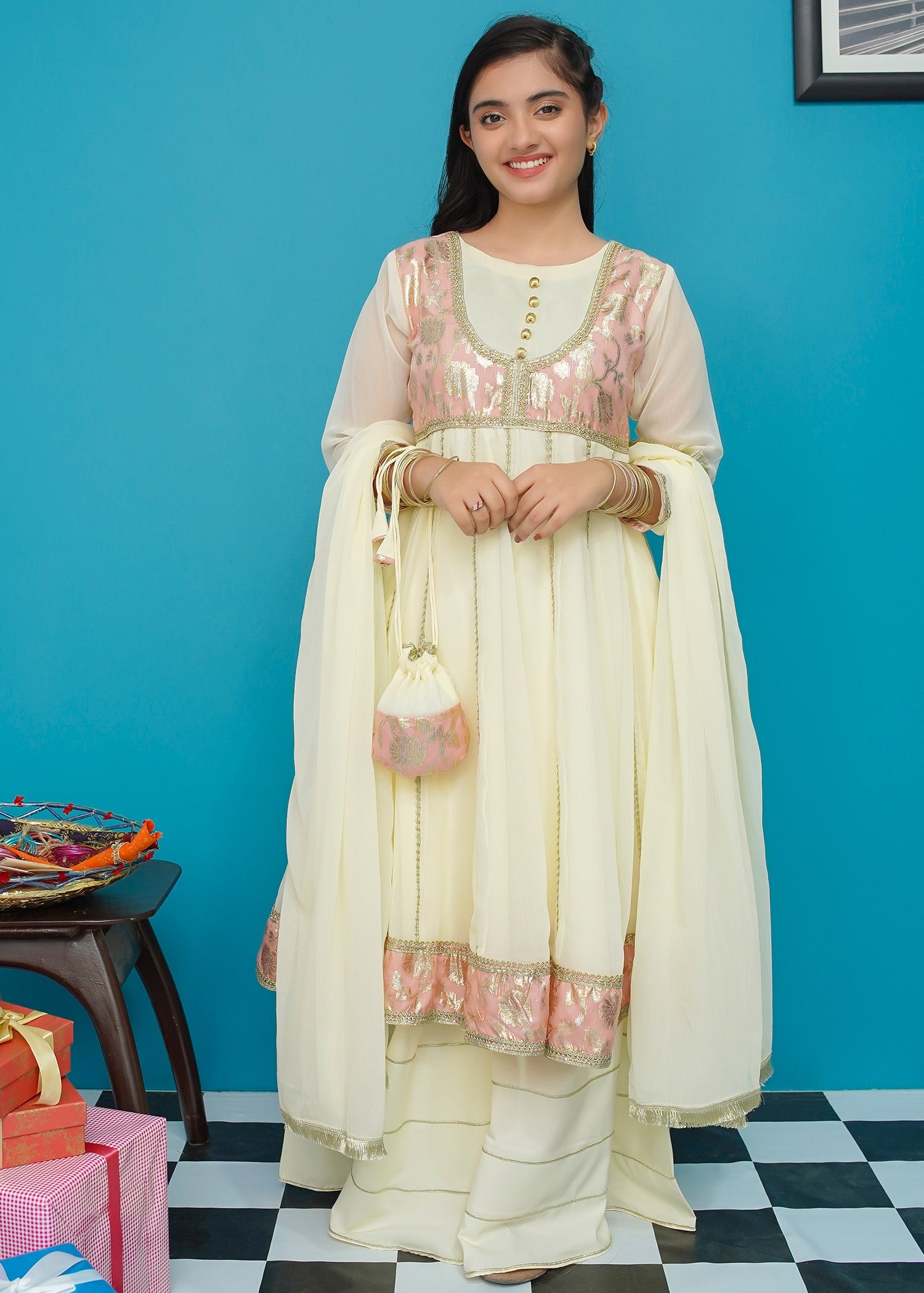 Modest Stitched 3 Piece Kids Festive Formals Edit-02 Collection'2024-Anmol