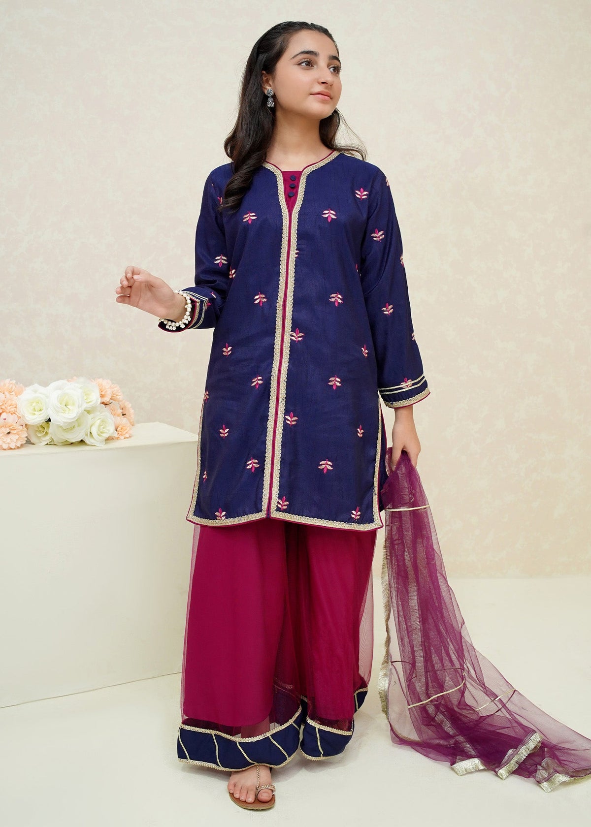 Modest Stitched 3 Piece Festive Collection-Kohinoor