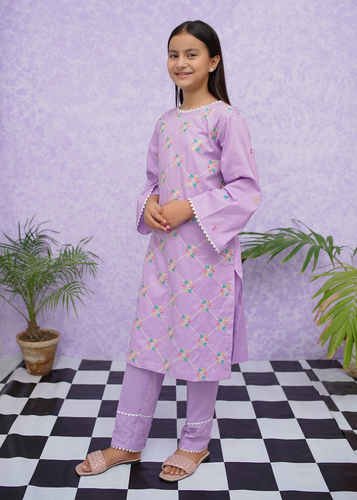 Modest Stitched 2 Piece Emb Cotton Collection'2024-D-8535