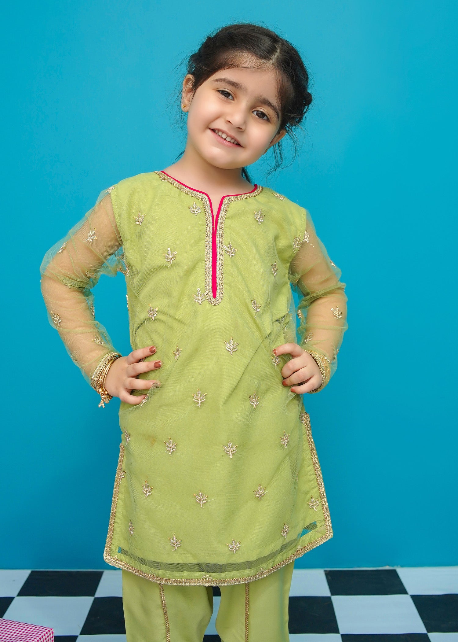 Modest Stitched 2 Piece Kids Festive Formals Edit-02 Collection'2024-Heer