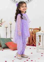 Modest Girls 3 Piece Crinkle Purple Outfit Suit-A006-Prpl