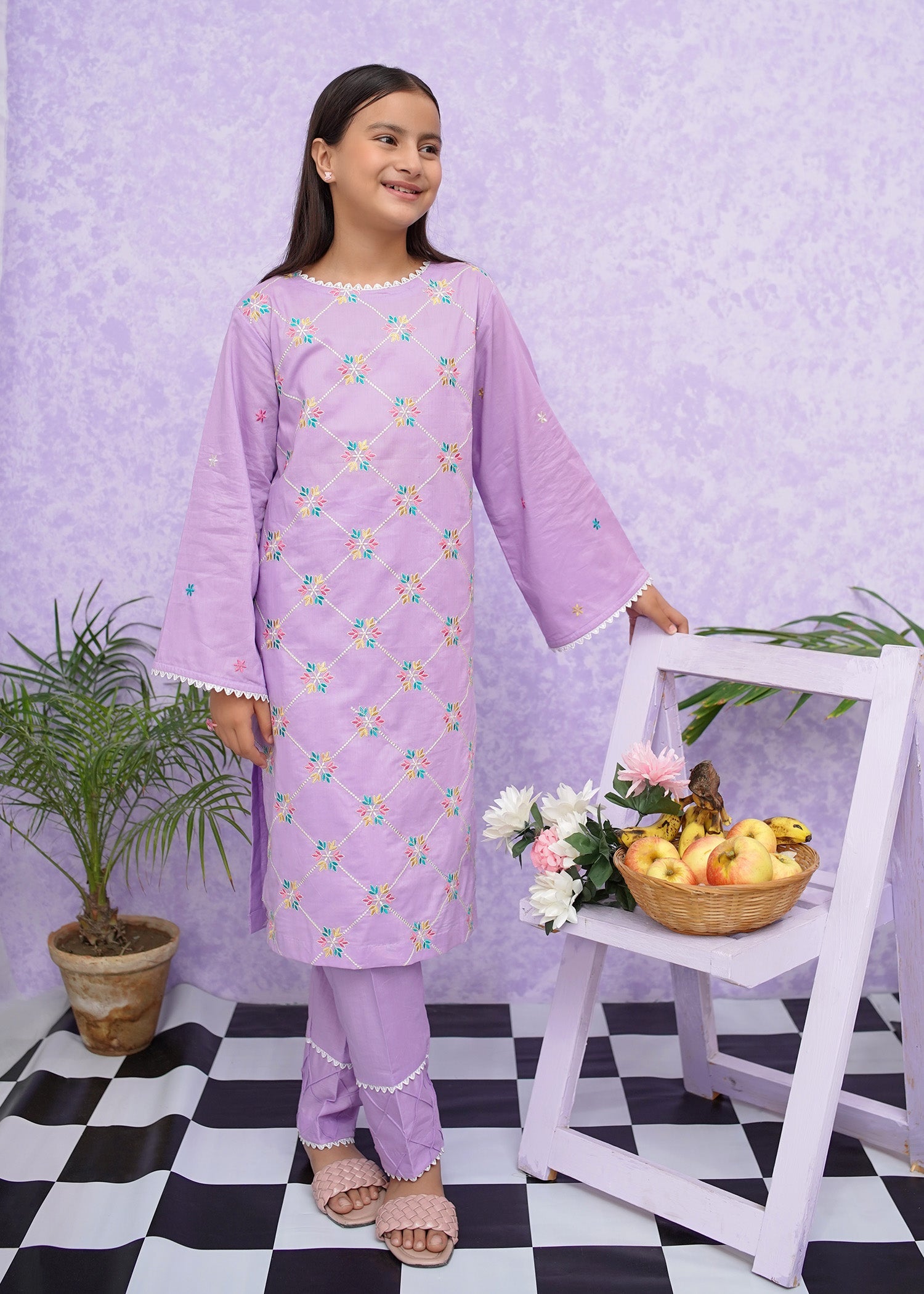 Modest Stitched 2 Piece Emb Cotton Collection'2024-D-8535