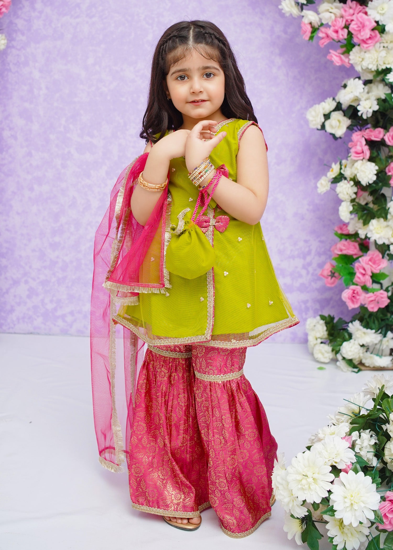 Modest Stitched 3 Piece Kids Festive Formals Edit-02 Collection'2024-Geet