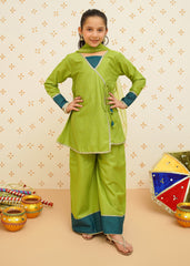 Meethi Eid By Modest Stitched 3 Piece Formals Collection-Girls 3 Piece Cotton Outfit | 9095