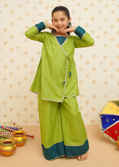 Meethi Eid By Modest Stitched 3 Piece Formals Collection-Girls 3 Piece Cotton Outfit | 9095