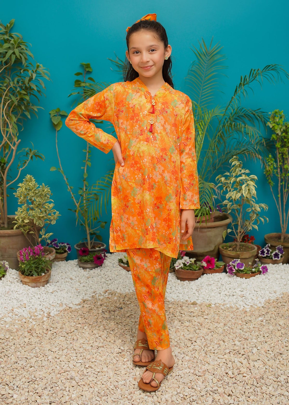 Modest Stitched 2 Piece Spring Summer Collection'2025-Sunset Bloom