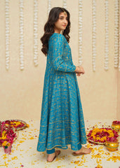 Gulzar By Modest Stitched 3 Piece Formals Collection'2025-8915-Blue Frock