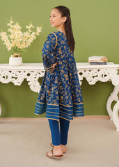 Modest Stitched 3 Piece Kids Festive Vol-01 Collection'2025-10130-Blu