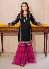 Meethi Eid By Modest Rawsilk Embroidered 3 Pc Gharara