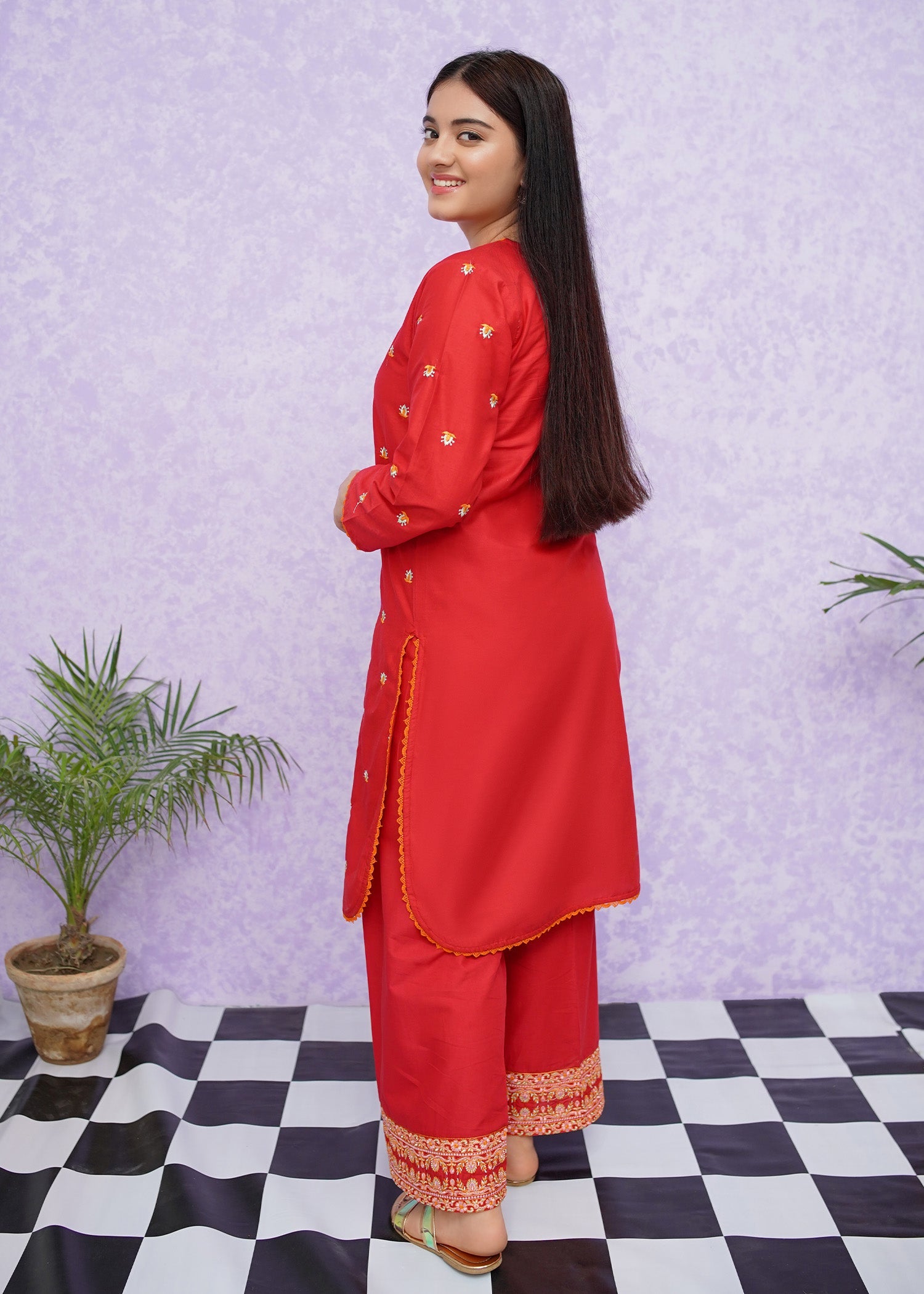 Modest Stitched 2 Piece Emb Cotton Collection'2024-D-8475