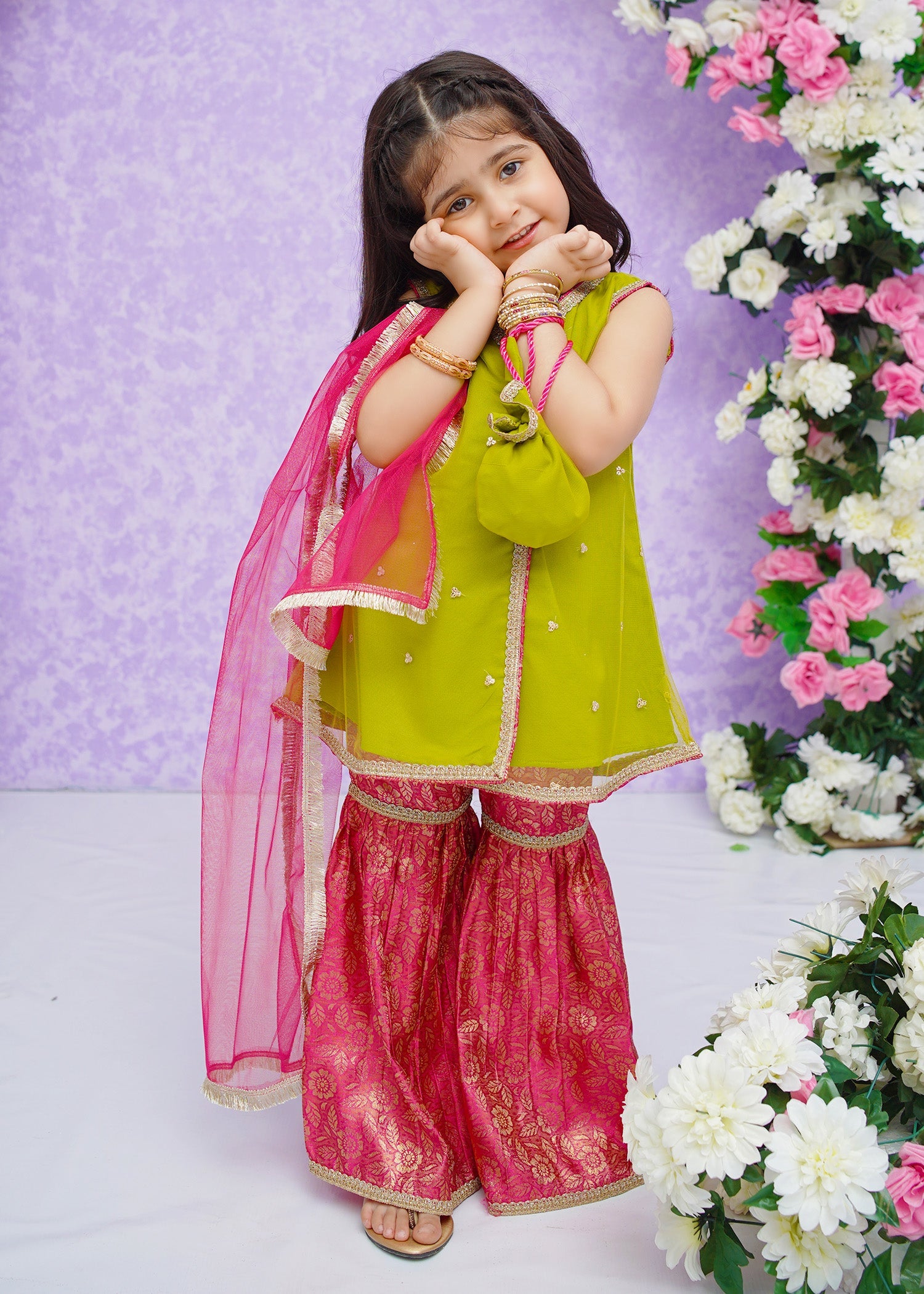 Modest Stitched 3 Piece Kids Festive Formals Edit-02 Collection'2024-Geet