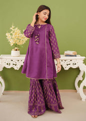 Modest Stitched 3 Piece Festive Edit Vol-02 Collection'2025-Purple Printed Cotton Gharara