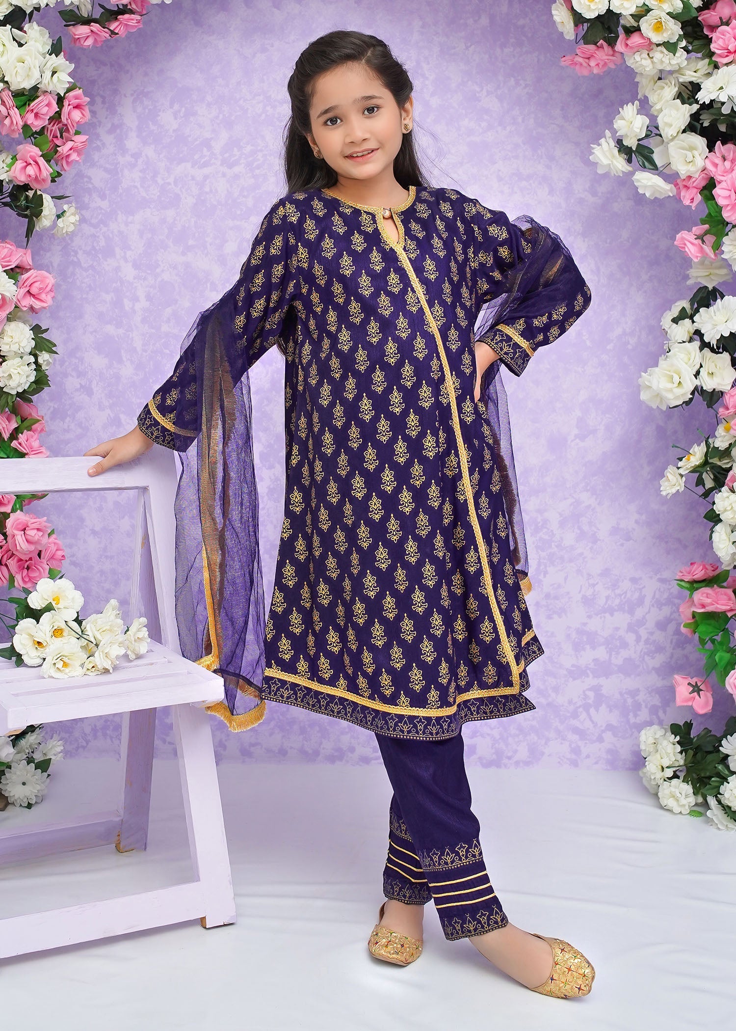 Modest Stitched 3 Piece Kids Festive Formals Edit-02 Collection'2024-Zareen