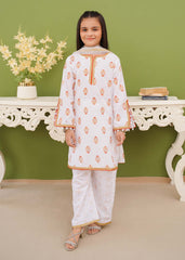 Modest Stitched 3 Piece Festive Edit Vol-02 Collection'2025-Printed White Cotton Suit