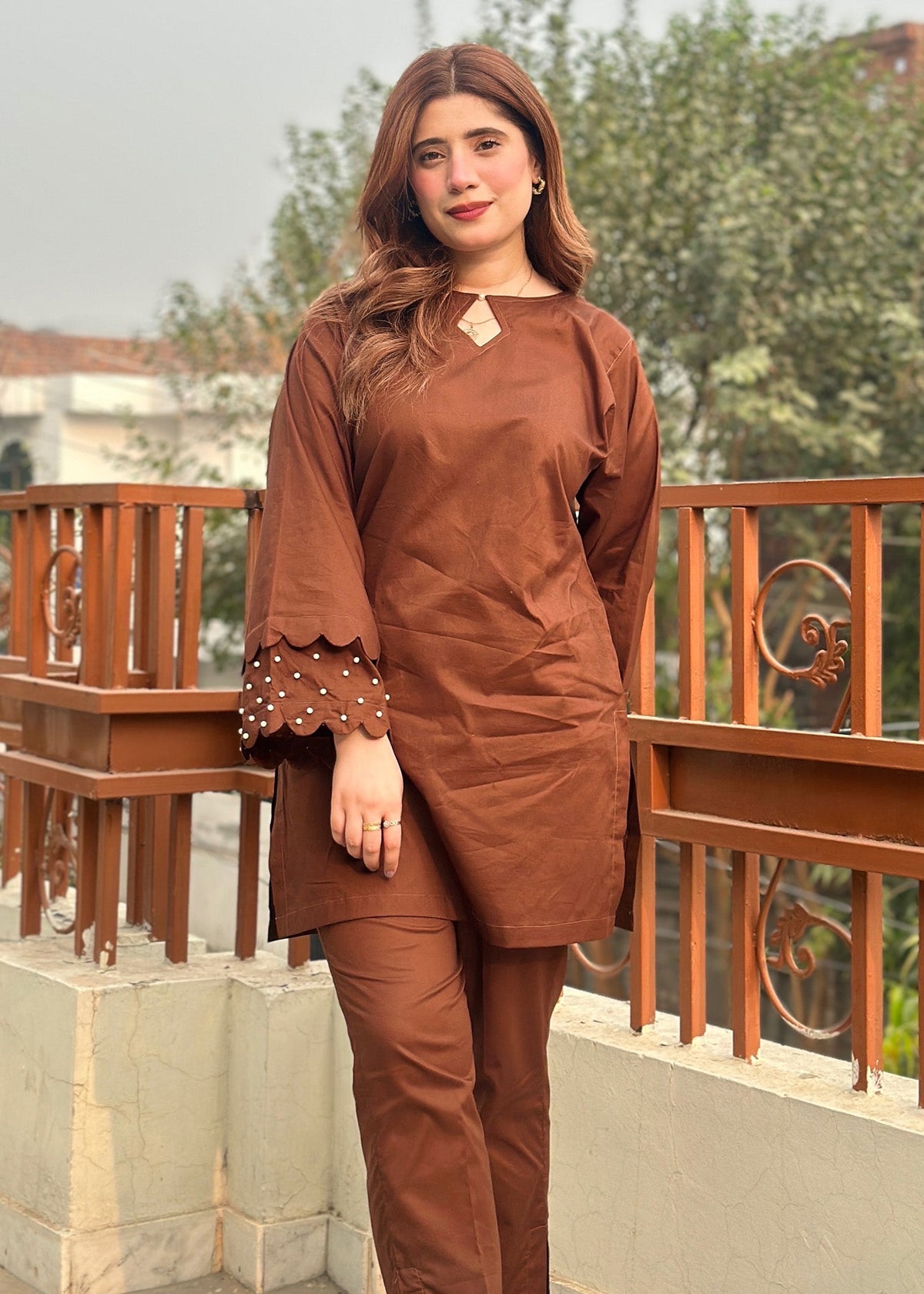 Modest West Stitched 2 Piece Festive Collection-Azure