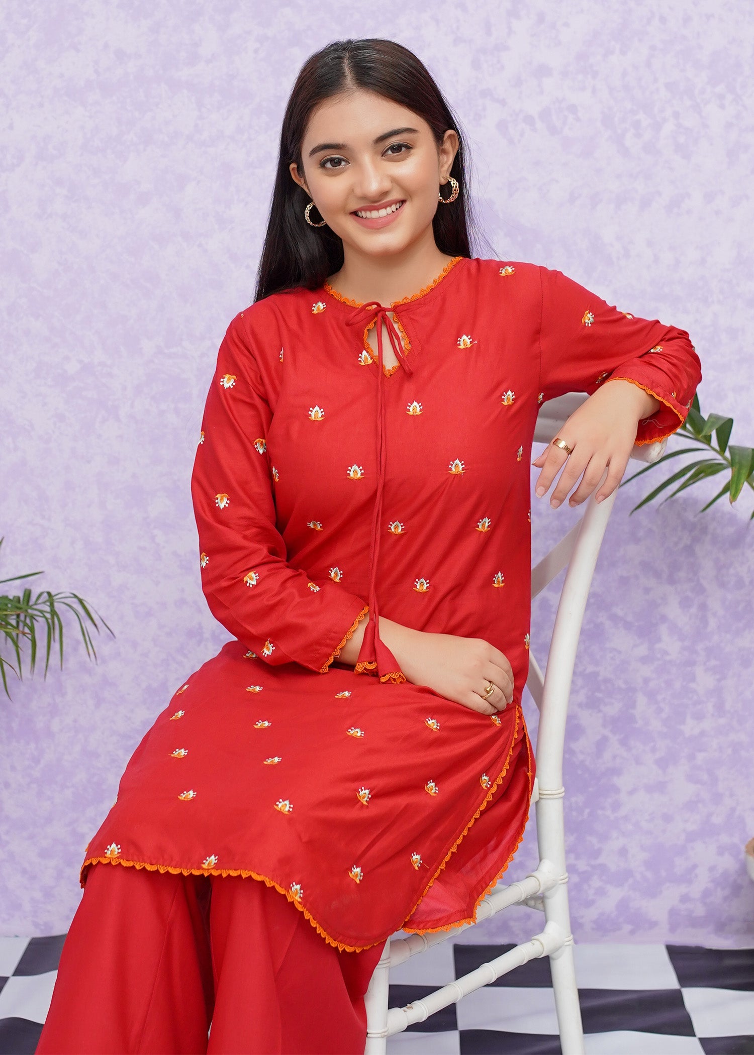 Modest Stitched 2 Piece Emb Cotton Collection'2024-D-8475