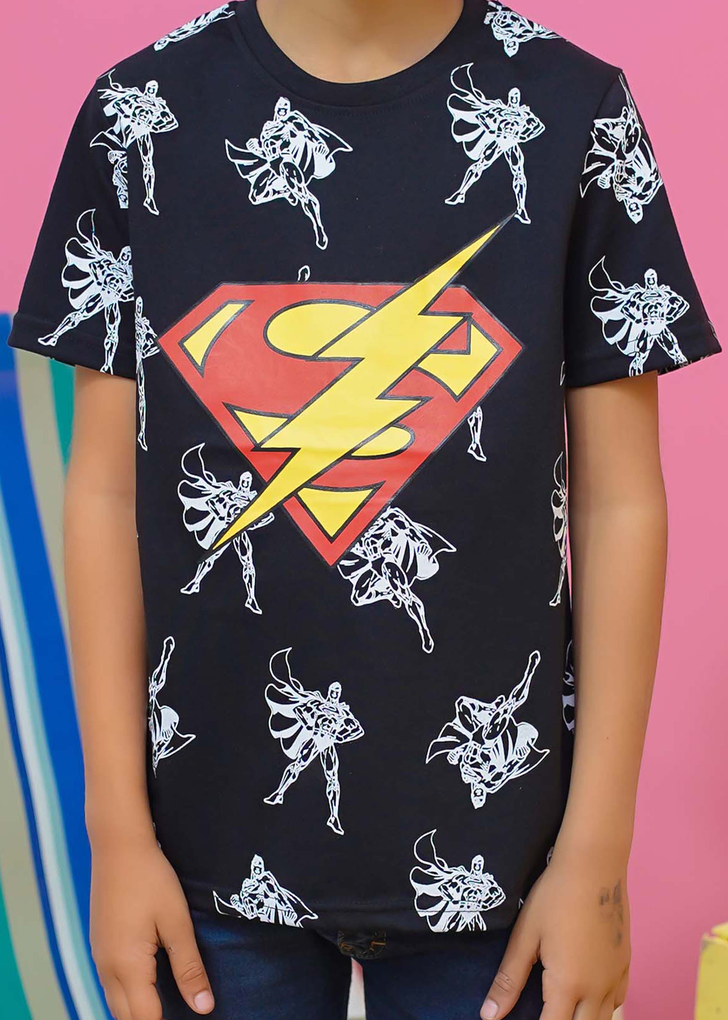 Modest Stitched Summer Kids Collection'2024-Superman Graphic Tee