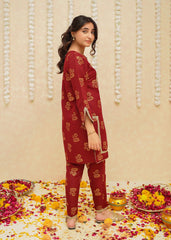 Gulzar By Modest Stitched 3 Piece Formals Collection'2025-8935-Maroon