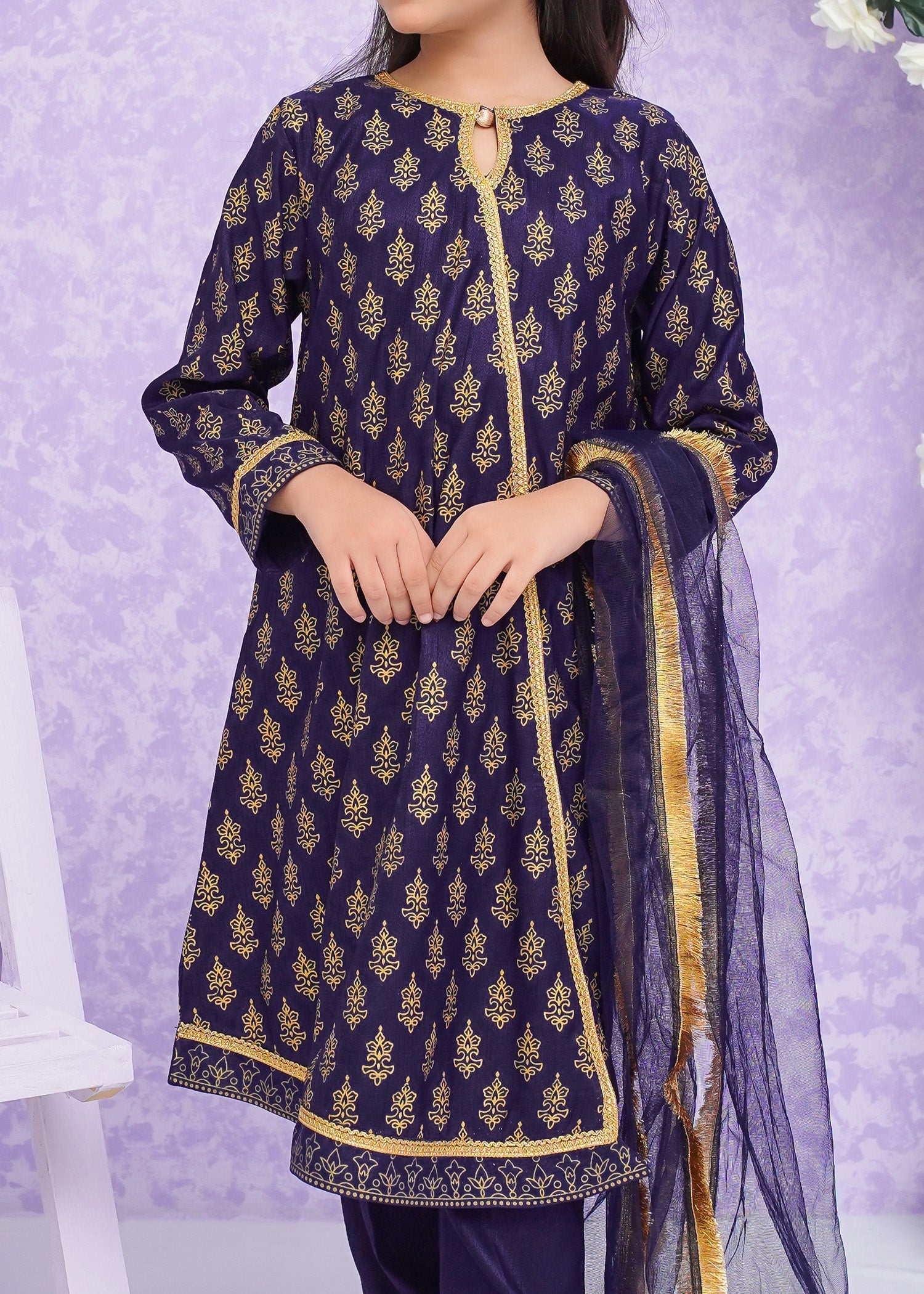 Modest Stitched 3 Piece Kids Festive Formals Edit-02 Collection'2024-Zareen