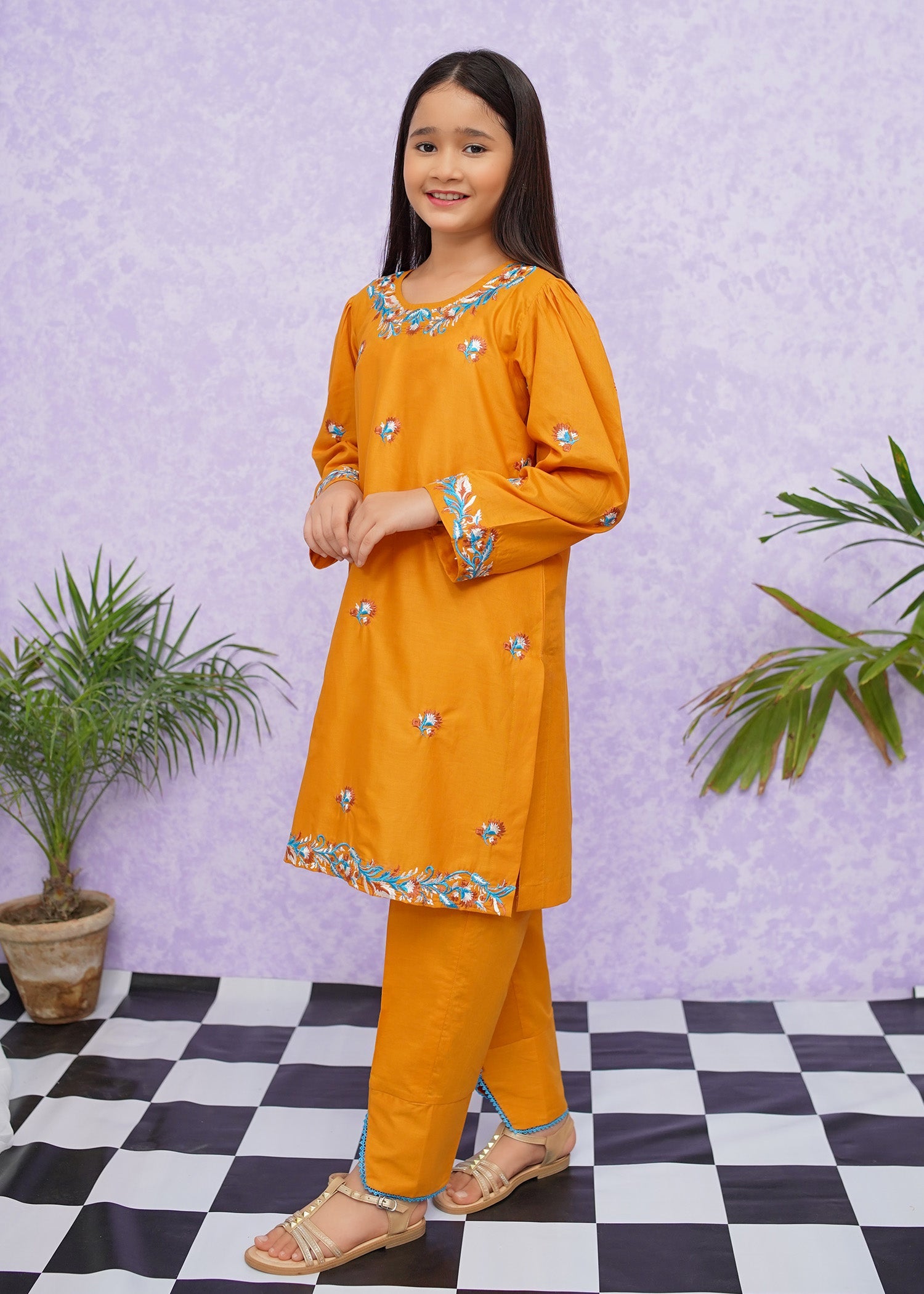 Modest Stitched 2 Piece Emb Cotton Collection'2024-D-8485