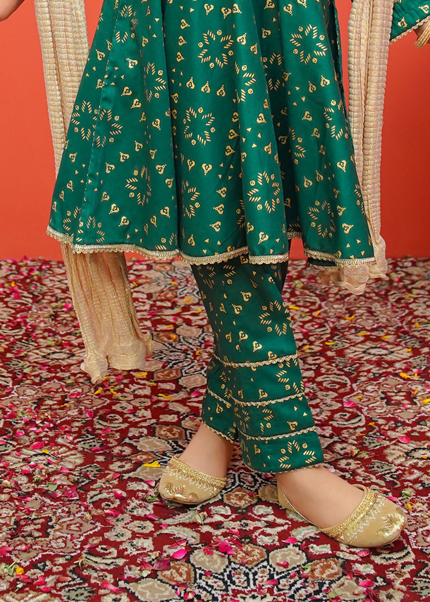 Festive Ensembles By Modest Stitched 3 Piece Printed Emb Cambric Vol-02 Collection'2024-8525