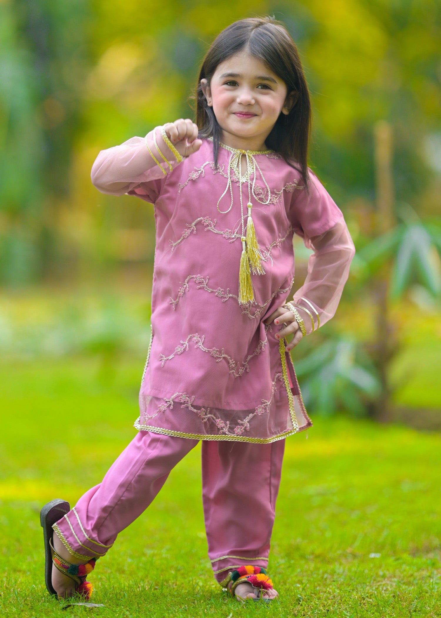 Little Girls By Modest Stitched 3 Piece Festive Collection'2024-Noor