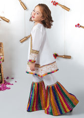 Mah e Noor By Modest Stitched 3 Piece Formals Collection-White
