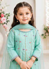 Modest Stitched 3 Piece Festive Formals Suit-11290-Blu