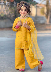 Modest Stitched 3 Piece Winter Edit Kids Collection'2025-10200-Ylw