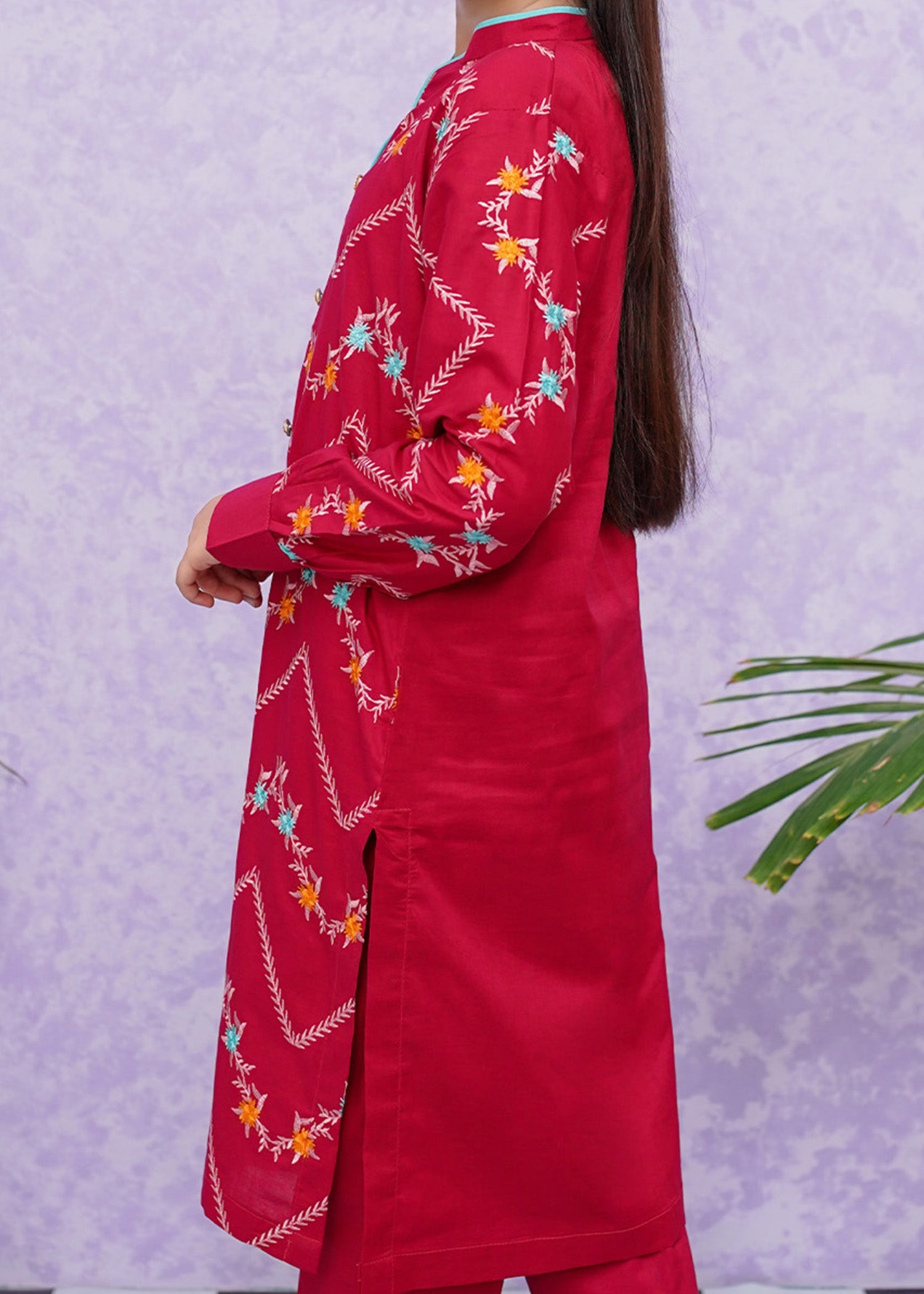 Modest Stitched 2 Piece Emb Cotton Collection'2024-D-8545