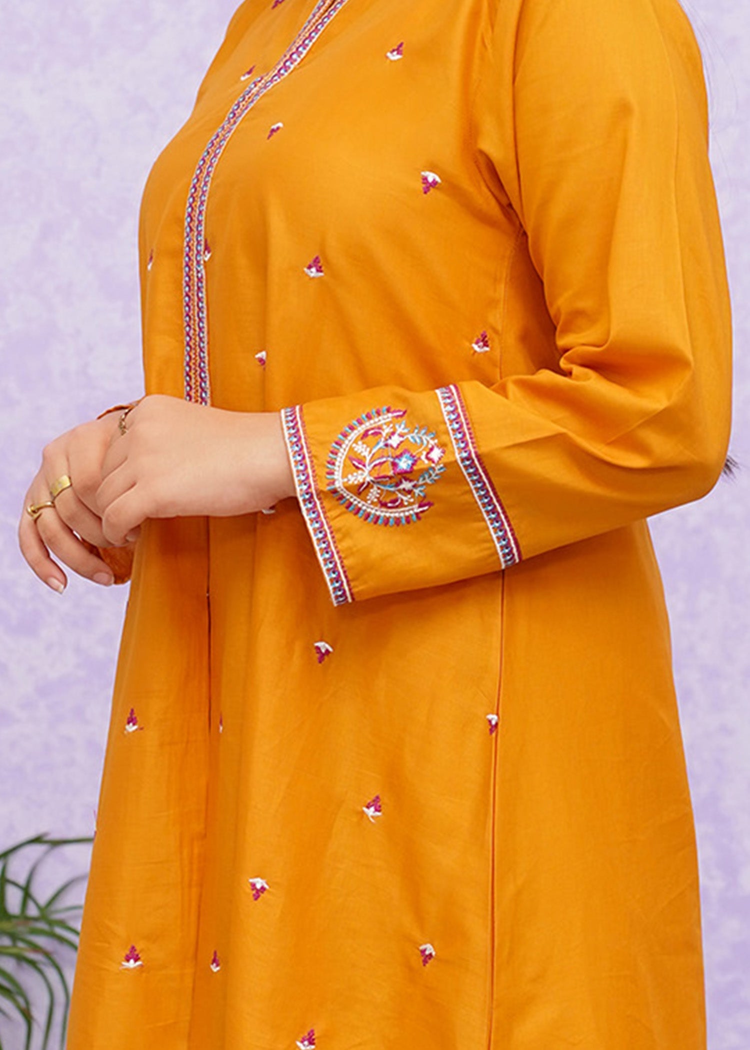 Modest Stitched 2 Piece Emb Cotton Collection'2024-D-8465