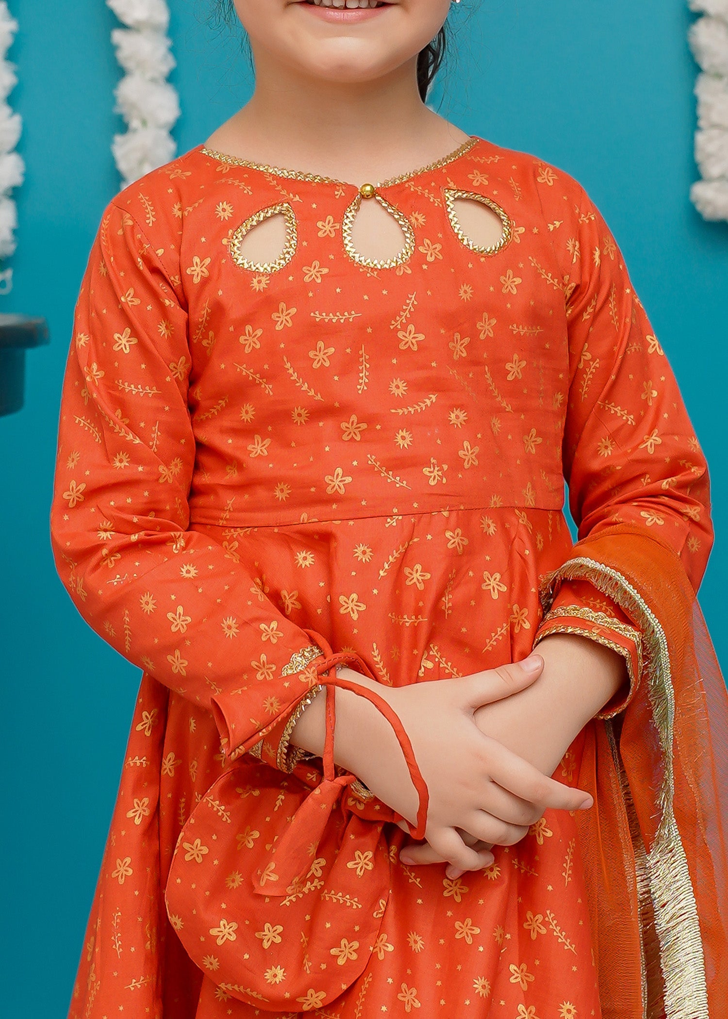 Eid Ki Khushiyan By Modest Stitched 3 Piece Cotton Frock Collection'2025-9220-Brn