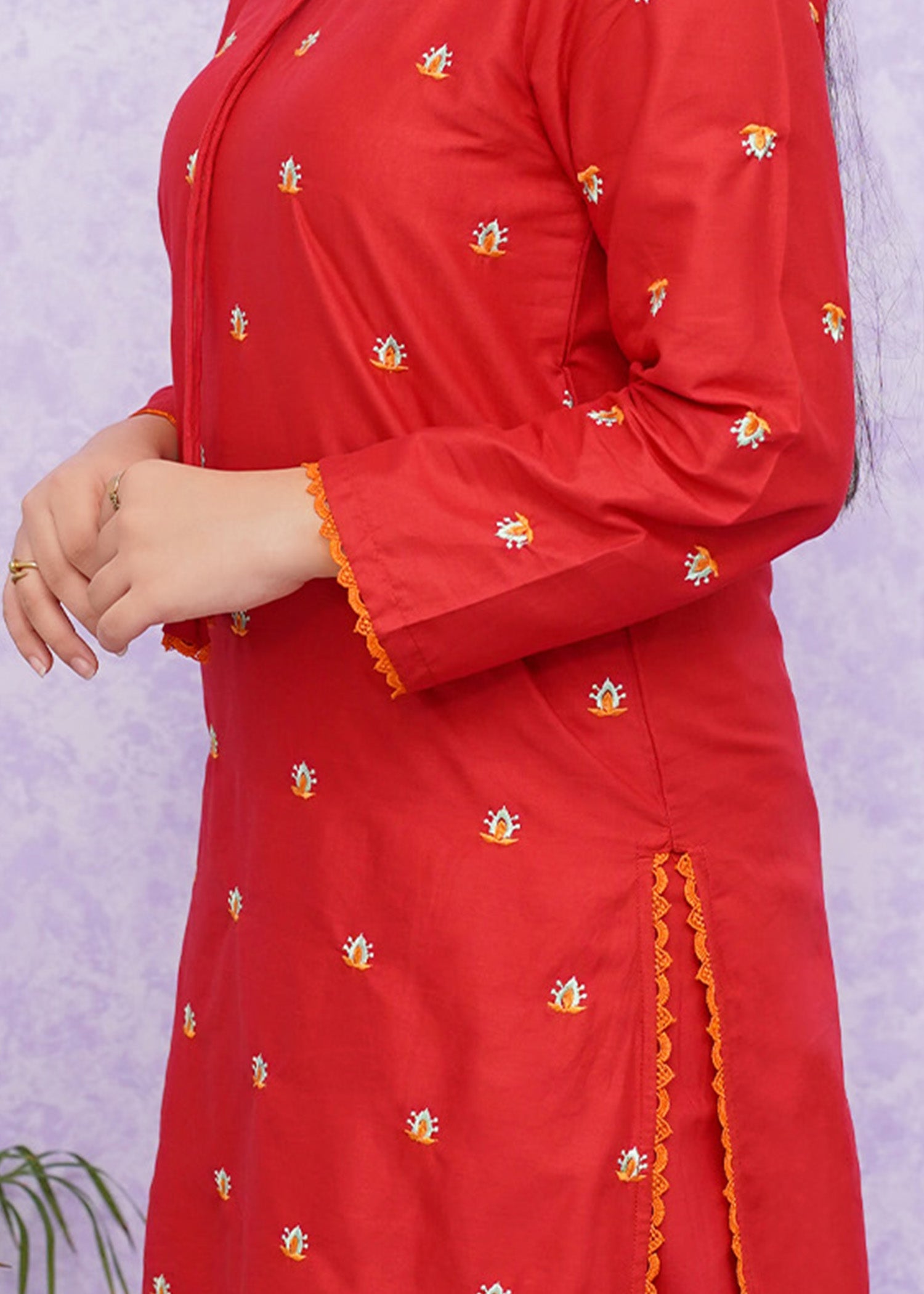 Modest Stitched 2 Piece Emb Cotton Collection'2024-D-8475