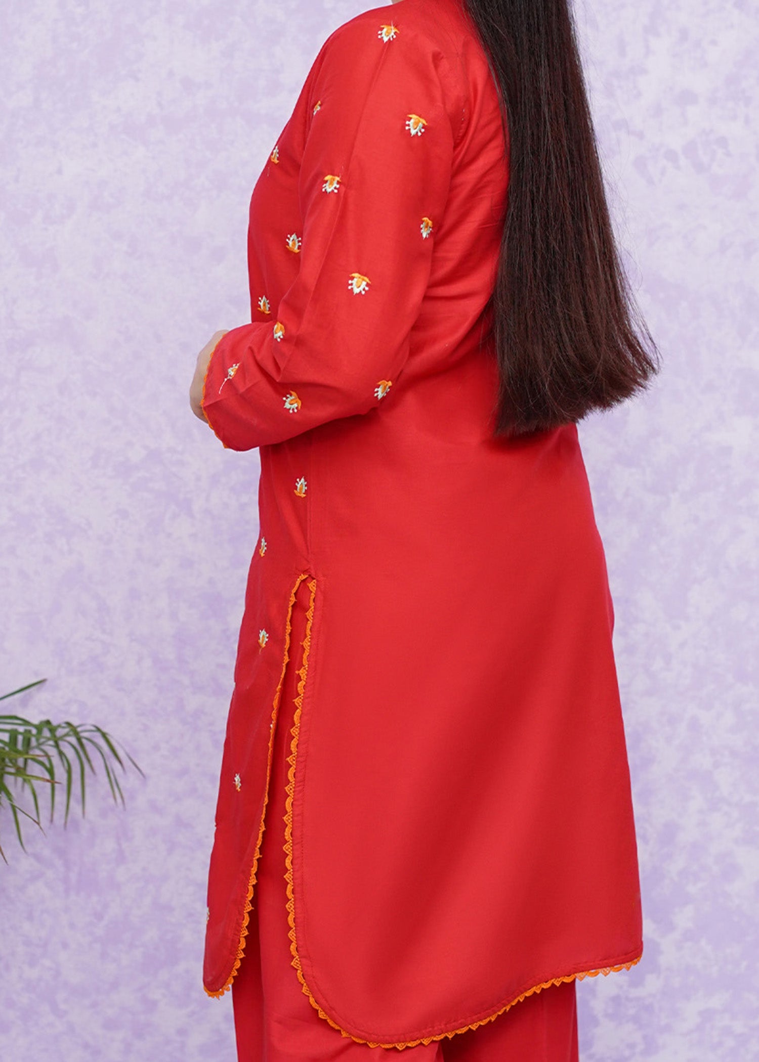 Modest Stitched 2 Piece Emb Cotton Collection'2024-D-8475