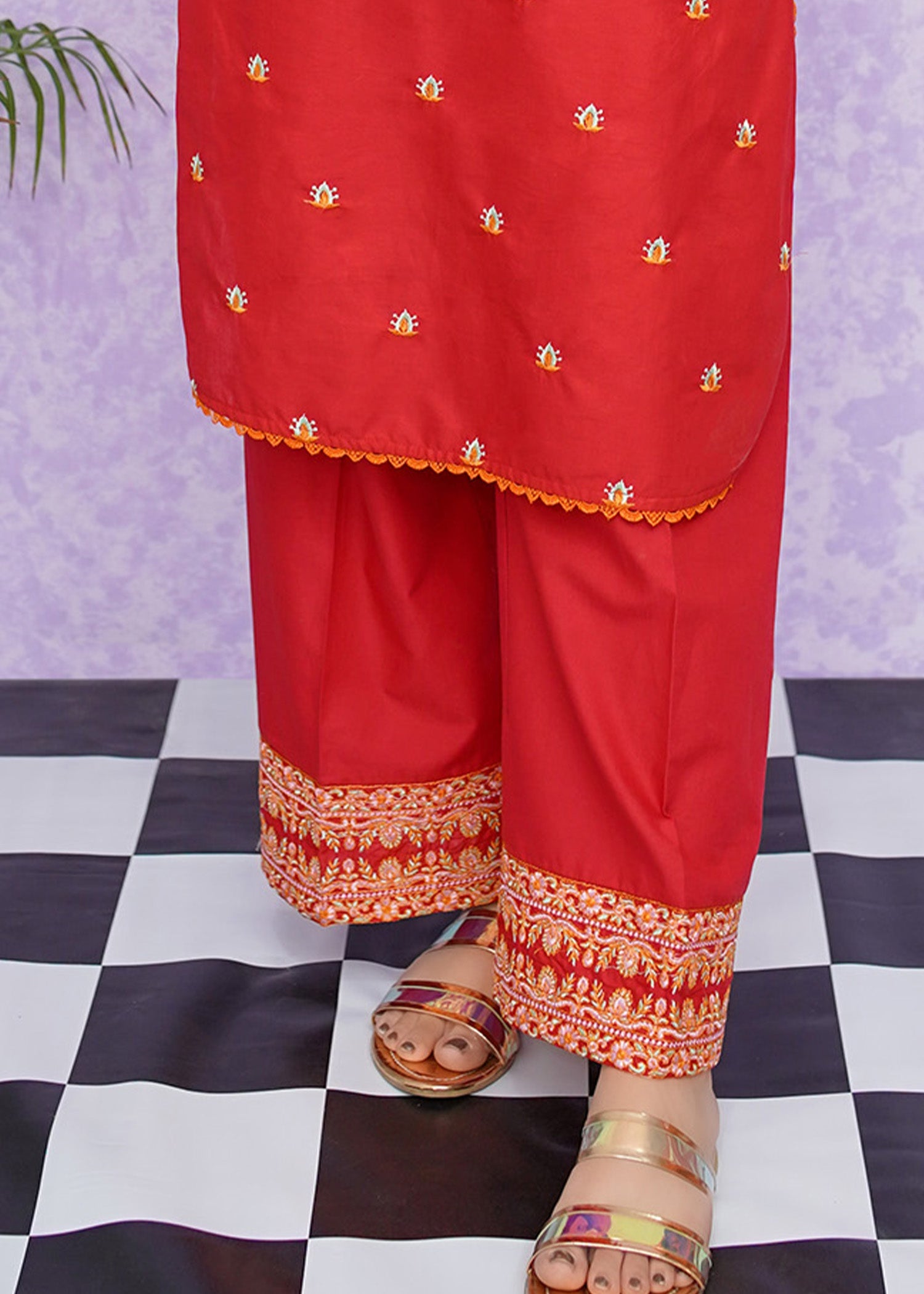 Modest Stitched 2 Piece Emb Cotton Collection'2024-D-8475