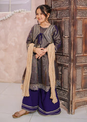 Modest Stitched 3 Piece Eid Edit Vol-02 Suit-10610-Blu