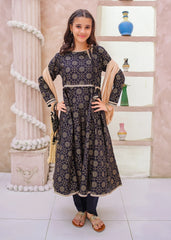 Modest Stitched 3 Piece Cotton Summer Kids Suit-Noor-e-Siyah