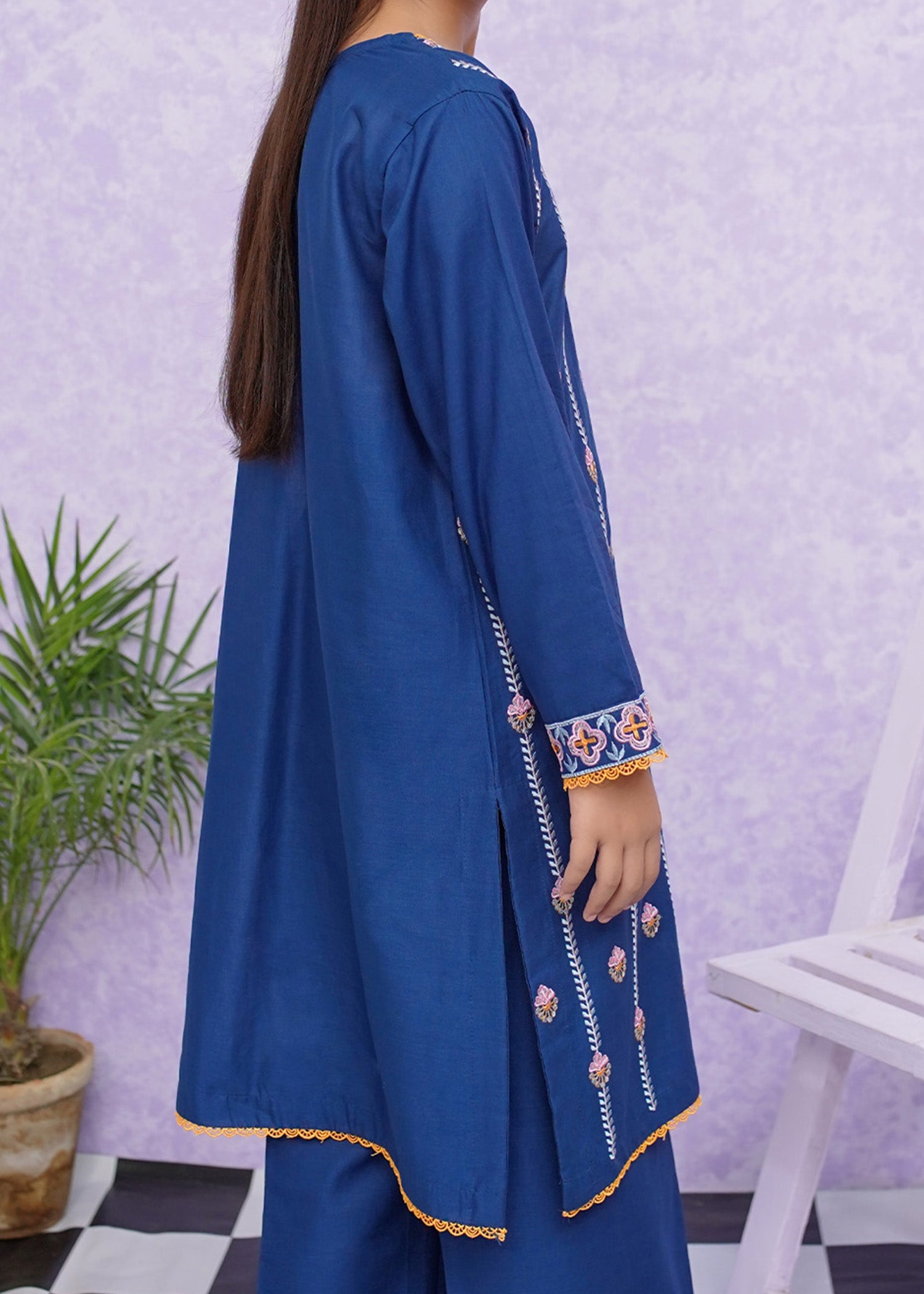 Modest Stitched 2 Piece Emb Cotton Collection'2024-D-8495