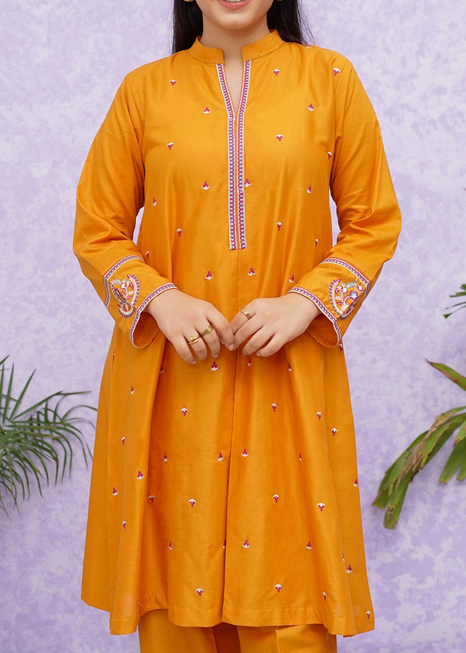 Modest Stitched 2 Piece Emb Cotton Collection'2024-D-8465