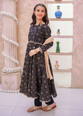 Modest Stitched 3 Piece Cotton Summer Kids Suit-Noor-e-Siyah