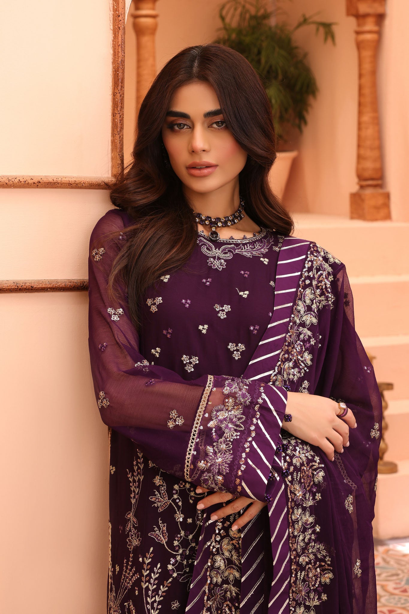 Afsana By Sheen Unstititched 3 Piece Formals Collection'2024-SL-06-Arzoo