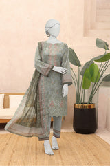 Almeerah Unstitched 3 Piece Emb Cutwork Lawn Vol-03 Collection'2025-Asparagus Essence