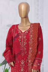 Aura By Sada E Noor Stitched 3 Piece Luxury Chiffon Vol-01 Collection'2025-Aura-02-Red