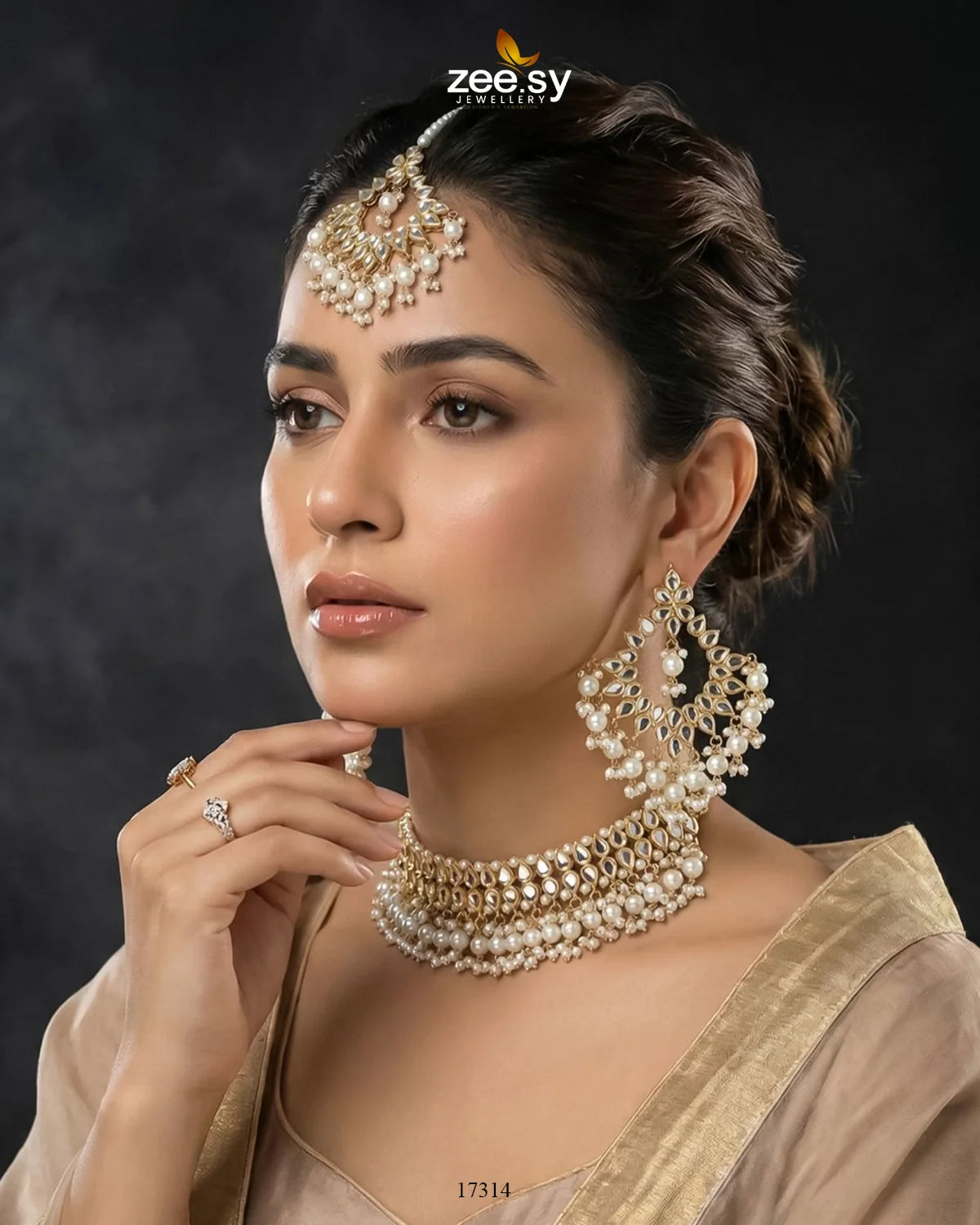 Ayesha's Kundan Choker Set - Zeesy Jewellery