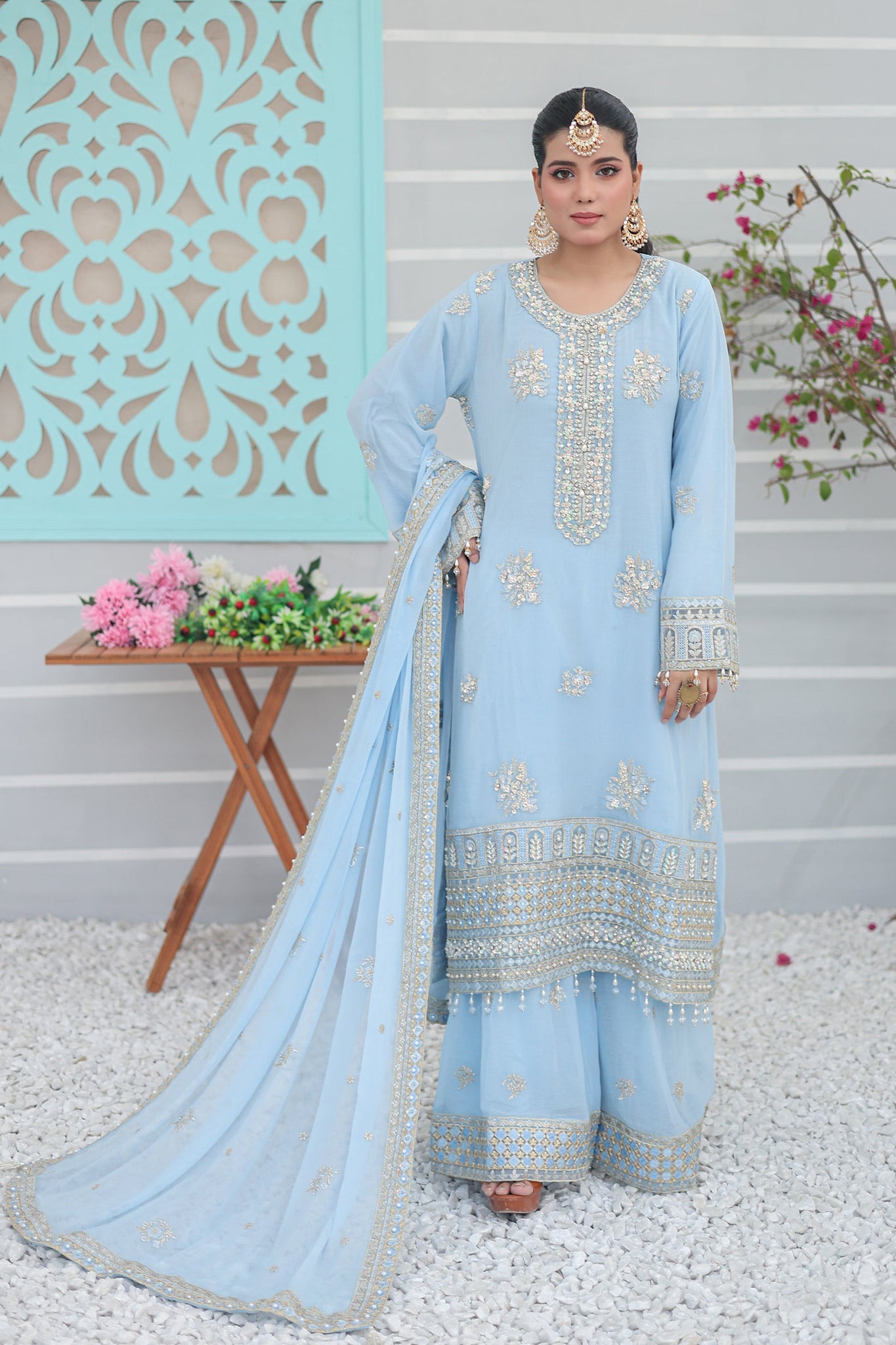 Inara By Azmeerah Official Semi Stitched 3 Piece Chiffon Edit Collection'2024-02-Ayzel