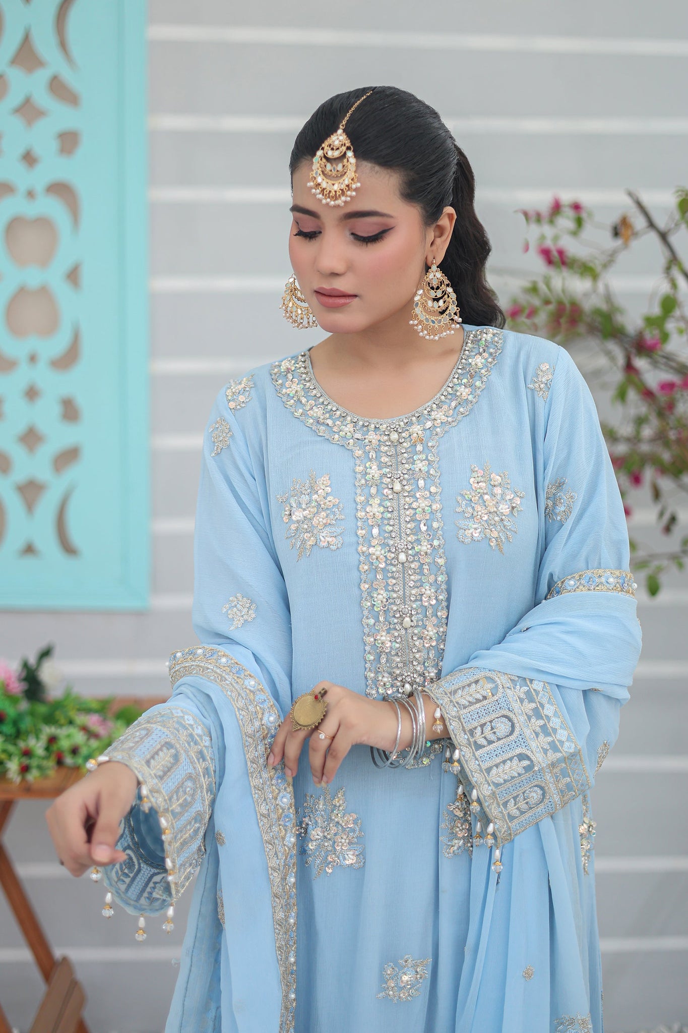 Inara By Azmeerah Official Semi Stitched 3 Piece Chiffon Edit Collection'2024-02-Ayzel