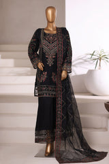 Mahpara By Sada Bahar Stitched 3 Piece Festive Formal Limited Edition Vol-02 Suit-B-30 BLACK