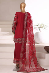 Mahpara By Sada Bahar Stitched 3 Piece Festive Formal Limited Edition Vol-02 Suit-B-30 RED