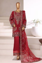 Mahpara By Sada Bahar Stitched 3 Piece Festive Formal Limited Edition Vol-02 Suit-B-30 RED